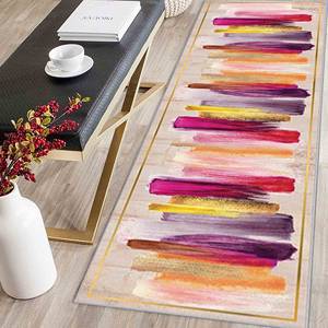Tapis imprimé moderne doré : antidérapant, design 3D, extérieur, mariage, tapis en chenille - Product Image 3