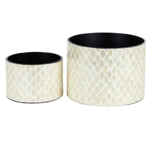 Nice Price Natural <b>Mini</b> Planter <b>Pot</b> Mother of Pearl Inlaid Bamboo Planter For Table Decoration Gift Wholesale from Vietnam - Product Image 1