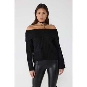 Pull en tricot à col bateau - Product Image 4