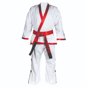 High Quality Custom Taekwondo Uniform 100% Cotton Stretch Front Logo Martial Arts Wear OEM <b>Service</b> - Product Image 2