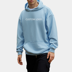 Sudadera con Capucha Bordada de Alta Calidad para Fabricantes, 450 g/m², Lisa, de Algodón CVC, Oversize, Estilo Pullover, Felpa Francesa, Unisex, Personalizada con Efecto Puff - Product Image 3