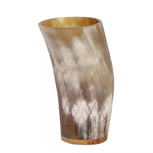 Vaso de chupito de cuerno de búfalo pulido personalizado al por mayor vaso de cerveza de ágata Natural vaso de chupito de cuerno de buey artesanías de media luna - Product Image 4