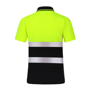 100% Poliéster Hi Vis Polos Reflectante Seguridad Trabajo Construcción Hombres Polos - Product Image 5