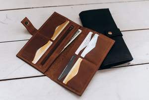Fábrica al por mayor nueva moda de lujo Vintage antirrobo abierto largo señoras tarjetero carteras minimalista monedero de cuero genuino - Product Image 2