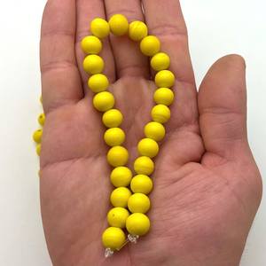 ลูกปัดโปรเซอร์สไตล์วินเทจยุโรป รูใหญ่ 8 มม. สีเหลือง แก้วคริสตัลเช็ก งานฝีมือสำหรับทำเครื่องประดับ VISHAL BEADS - Product Image 4