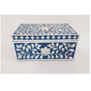 Premium Quality Vintage Style Bone Inlay Storage Chest With Lock System For Jewelry And <b>Keepsake</b> Storage At Affordable Price - Product Image 3