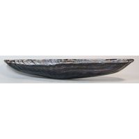 Vase ovale artisanal en verre fusionné de qualité italienne supérieure, noir pailleté, Avventurina, Tammaro, décoration d'intérieur, excellent
