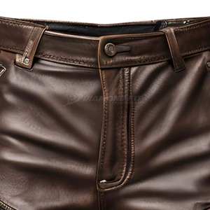 Shorts en cuir décontractés écologiques de qualité supérieure, dernière conception, taille personnalisée, vente en gros, nouvelle arrivée, faible MOQ pour hommes, sur mesure - Product Image 3