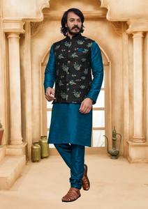 Sherwani en soie de meilleure qualité pour hommes Sherwani derniers vêtements ethniques pour hommes vêtements de mariage traditionnels indiens - Product Image 2