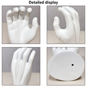 Белый Мужской Дисплей из стекловолокна с регулируемым большим пальцем | Прочная манекеновая форма для часов, перчаток, спортивной бутылки - Product Image 6