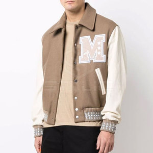 Veste d'hiver pour homme à col montant, broderie chenille personnalisée, pour adultes - Haute qualité, couleurs et logo personnalisables - Product Image 2