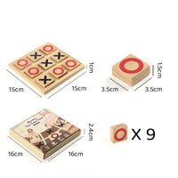 2026 classique en bois Tic Tac Toe plateau de jeu XO échecs enfants Puzzle éducatif famille fête jouet abordable Tic Tac Toe Durable