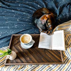 Assiettes de service en bois d'acacia, fabriquées à la main, écologiques, design classique, pour plats et fêtes - Product Image 6