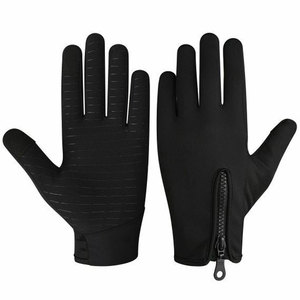 Gants de cyclisme de plein air personnalisés avec fermeture à glissière antidérapant paume tissu synthétique thermique écologique Logo personnalisé et marque - Product Image 2