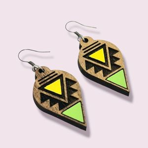 Vente en gros de boucles d'oreilles en bois fournisseur de bijoux faits main - Product Image 5