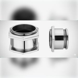 Presse-câble en laiton robuste à compression simple de haute qualité AE14 Filetage M75 IP65 Nickelé pour câbles de 65 à 69 mm - Product Image 1