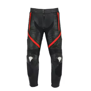 Trajes de Motocicleta de Cuero de Alta Calidad OEM, Transpirables y Resistentes al Viento, de Dos Piezas, Completamente Negros, Rojos y Blancos, Trajes de Trabajo y Carreras - Product Image 2