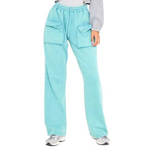 Fournisseur en gros de joggings pour femmes personnalisés, délavés au soleil, avec poches latérales, 100% coton biologique, vêtements de rue, joggings pour femmes délavés à l'acide - Product Image 1