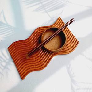 High Quality Ash Wood Square Handpainted Eco-Friendly Table <b>Mats</b> Placemat Dining <b>Plate</b> Dish <b>Mat</b> for Restaurant Hotel Home - Product Image 1