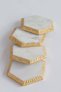 Sous-verres carrés modernes en incrustation d'os Conception de doublure unique Verres de table décoratifs parfaits pour le thé, le vin et les tasses à café - Product Image 6