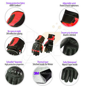 Guantes de moto de uso deportivo MOQ bajo en guantes de moto hechos a medida de alta calidad al por mayor de bajo precio - Product Image 6