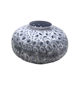 Porte-bougie rond de conception américaine Récipients à bougies en aluminium personnalisés faits à la main avec placage de nickel pour la décoration intérieure - Product Image 4