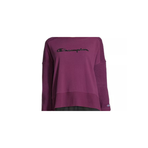 Felpa Champion da Donna Extra Small Viola in Cotone Heritage a Trama Mista 100% Cotone Lavorato a Maglia - Product Image 2