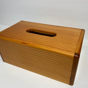 Caja de pañuelos de nogal de lujo | Soporte de papel de madera para baño y sala de estar | Estuche de almacenamiento de escritorio moderno | Organizador de decoración del hogar - Product Image 1