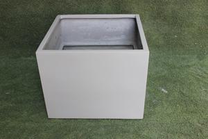 KNT Creations FRP Square Planter Modern Grey Matte Finish Lightweight Durable Fiberglass Garden Floor Indoor Outdoor Home - Product Image 3