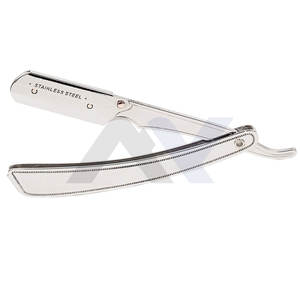 Maquinilla de afeitar recta, cerradura oscilante, la mejor calidad, shavatte, salón de barbería, corte de garganta, maquinilla de afeitar, logotipo personalizado, acero inoxidable, Pakistán - Product Image 3