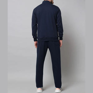 ชุดวิ่งออกกำลังกายผู้ชายผ้าโพลีเอสเตอร์ผ้าคอตตอนถักแบบเรียบใส่สบาย - Product Image 5