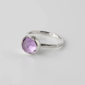 Bague Vintage en Pierre d'Améthyste en Argent Sterling 925 Solide Design Romantique Femme Fille Anniversaire Cadeaux de Mariage en gros vrac - Product Image 5