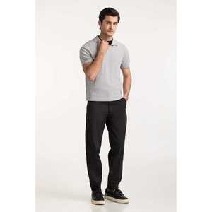 Suéter de Punto Liso Teñido para Hombre, 100% Algodón Transpirable, Manga Corta, Informal, Invierno, OEM, ODM, Marca Privada - Product Image 4