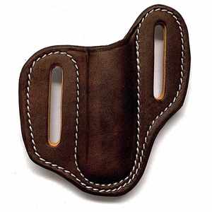 Funda plegable para cuchillo para hombre, funda para cuchillo al aire libre, funda para cuchillo de bolsillo de cuero Real para cinturón - Product Image 2