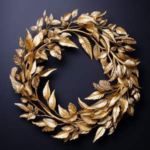 Guirnalda de metal única de estilo vintage con hojas florales bellamente diseñadas para mejorar los espacios interiores modernos y tradicionales - Product Image 3