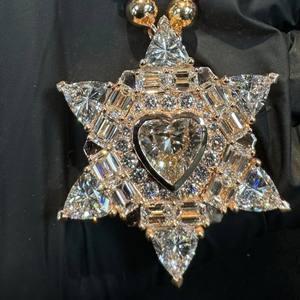 IGI certificado Diamante 14K oro sólido colgante y encanto alta calidad personalizado letra chapado en oro urbano estilo Hip Hop para hombres - Product Image 3