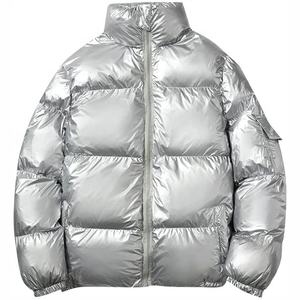 Veste d'hiver unisexe pour hommes Col montant bouffant de haute qualité Fermeture à glissière à la mode Décontracté Design léger - Product Image 2