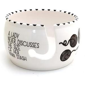 Bol de fil au crochet personnalisé de haute qualité Style vintage rond en céramique disponible au prix de gros - Product Image 1
