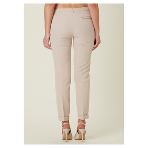 Pantalones ajustados italianos a medida para todas las estaciones Bistretch para mujer con bolsillos Botón de pierna recta Cremallera Frontside Diferentes colores - Product Image 4