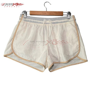 Pantalones cortos cortavientos de cintura alta para mujer, cómodos, ligeros, con cintura ajustable, patrón transpirable caliente - Product Image 1
