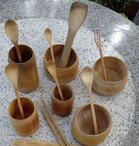 Gobelet en bambou naturel solide pour boissons chaudes et froides, tube en bambou traditionnel fabriqué au Vietnam - Product Image 4