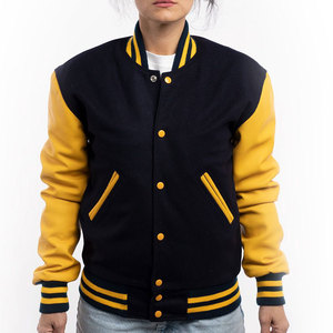 แจ็กเก็ตฤดูหนาวของผู้หญิงแขนยาวออกแบบเบสบอลด้วยผ้าฝ้ายถัก - Product Image 1