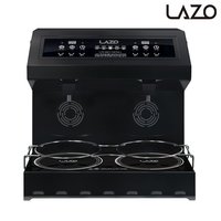Machine à ramen coréenne Lazo en verre avec couvercle en verre, poignée en plastique, compatible cuisinière à induction, résistante à la chaleur