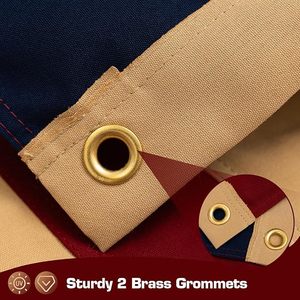 דגל וינטג' 3X5 רגל משנת 1776 של בטסי רוס, 100% כותנה, כוכבים רקומים, דגל אמריקאי צבוע בצבע תה, דגל חוץ עמיד במיוחד עם 13 כוכבים - Product Image 3