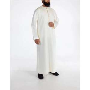 Thobe pour hommes de style koweïtien moderne, couleur unie, fournisseur de vêtements islamiques, 2025, haute qualité, Daffah saoudien arabe - Product Image 1