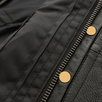 Gilet de moto en cuir et toile pour homme, personnalisé, respirant, imperméable, coupe-vent, séchage rapide, pour l'hiver, vente en gros