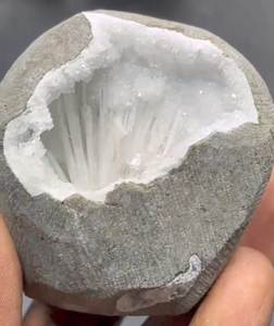 Scolecite Natural Geode Cluster Natural Druzy <b>Raw</b> Healing <b>Crystal</b> Standing Pcs Specimen From India - Product Image 1