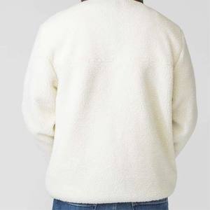 Full-Zip <b>Sherpa</b> Fleece <b>Jacket</b> with Embroidery Eco-Friendly Soft Outerwear for Cold Weather & Outdoor Adventures <b>Men's</b> - Product Image 5