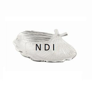 Plateau de service en forme de feuille de finition dorée pour ustensiles de cuisine - Product Image 1