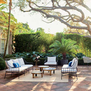 Sillón de Jardín Benson de Hierro con Cojines Suaves para Exteriores con Acabado Negro - Product Image 5